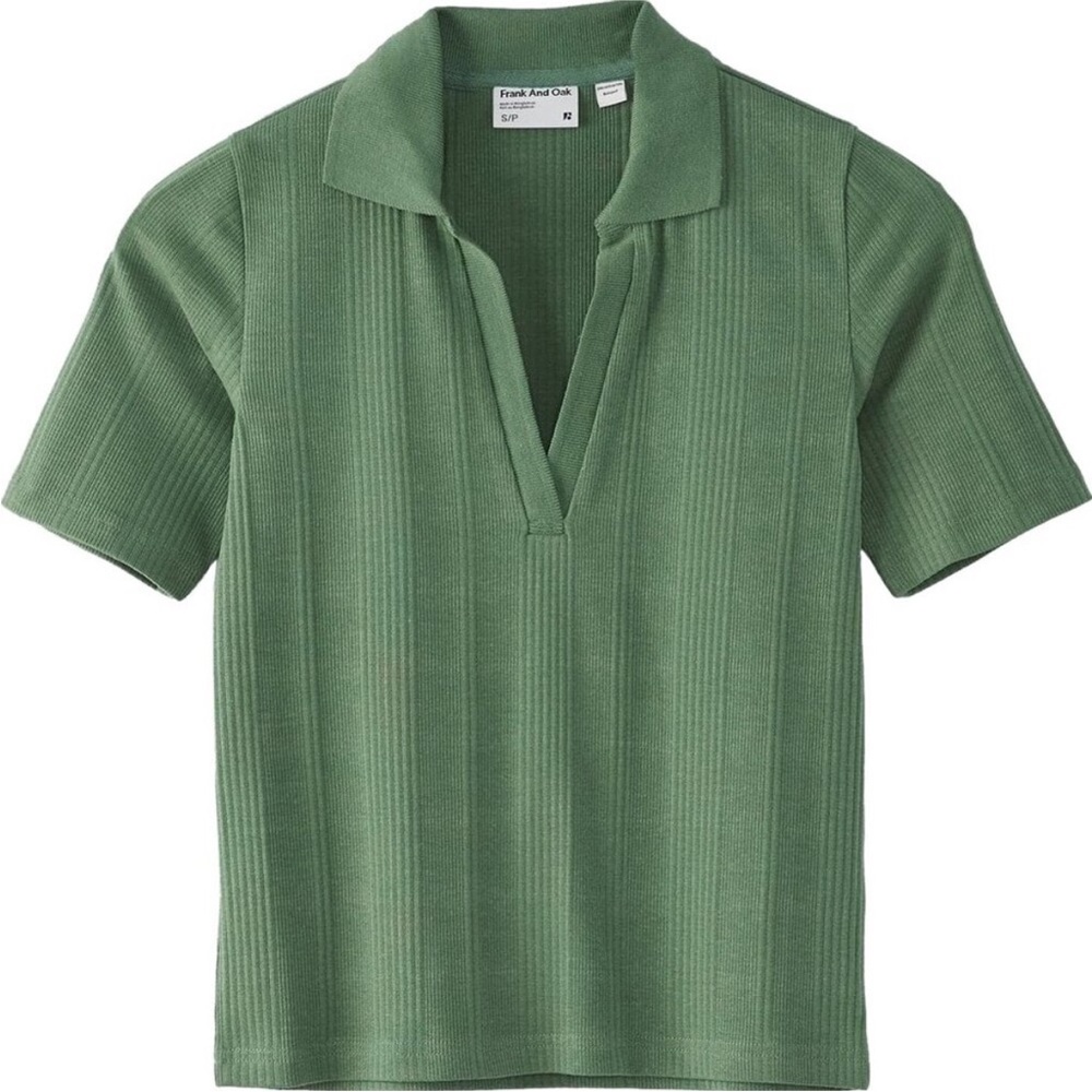 Donating 04/15 Frank & Oak Olive Short Sleeve Polo Top